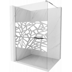 Mexen Kioto+ Walk-In Zuhanyfal    törölközö  tartóval  70 x 200 cm,  átlátszó üveg/fehér   8 mm, króm - 800-070-121-01-8 Walk-In Zuhanyfal Walk-In Zuhanyfal 406594 Mexen