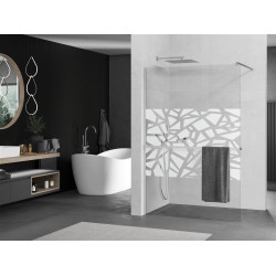 Mexen Kioto+ Walk-In Zuhanyfal    törölközö  tartóval  80 x 200 cm,  átlátszó üveg/fehér   8 mm, króm - 800-080-121-01-8 Walk-In Zuhanyfal Walk-In Zuhanyfal 406594 Mexen