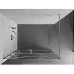 Mexen Kioto+ Walk-In Zuhanyfal    törölközö  tartóval  90 x 200 cm,  fehér    8 mm, króm - 800-090-121-01-9 Walk-In Zuhanyfal