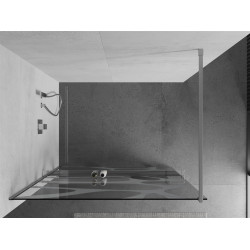 Mexen Kioto+ Walk-In Zuhanyfal    törölközö  tartóval  100 x 200 cm,  fehér    8 mm, króm - 800-100-121-01-9 Walk-In Zuhanyfal