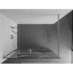 Mexen Kioto+ Walk-In Zuhanyfal    törölközö  tartóval  140 x 200 cm,  fehér    8 mm, króm - 800-140-121-01-9 Walk-In Zuhanyfal