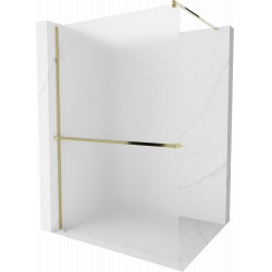 Mexen Kioto+ Walk-In Zuhanyfal    törölközö  tartóval  70 x 200 cm,   szatén  8 mm,  arany  - 800-070-121-50-3 Walk-In Zuhanyfal Walk-In Zuhanyfal 406594 Mexen