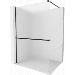 Mexen Kioto+ Walk-In Zuhanyfal    törölközö  tartóval  90 x 200 cm,   szatén  8 mm,  fekete  - 800-090-121-70-3 Walk-In Zuhanyfal Walk-In Zuhanyfal 406594 Mexen