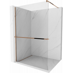 Mexen Kioto+ Walk-In Zuhanyfal    törölközö  tartóval  100 x 200 cm,  átlátszó üveg 8 mm,  rózsa arany - 800-100-121-60-0 Walk-In Zuhanyfal Walk-In Zuhanyfal 406594 Mexen