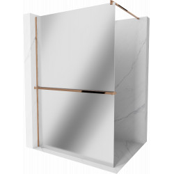 Mexen Kioto+ Walk-In Zuhanyfal    törölközö  tartóval  70 x 200 cm,  tükör üveg   8 mm,  rózsa arany - 800-070-121-60-5 Walk-In Zuhanyfal Walk-In Zuhanyfal 406594 Mexen