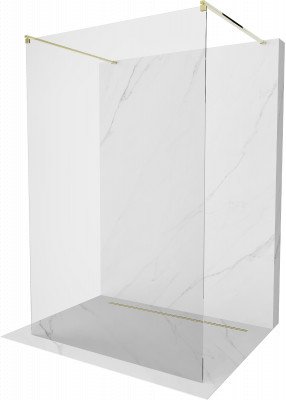 Mexen Kioto Walk-In Zuhanyfal    szabadonálló  100 x 200 cm,  átlátszó üveg 8 mm,  arany  - 800-100-002-50-0 Walk-In Zuhanyfal