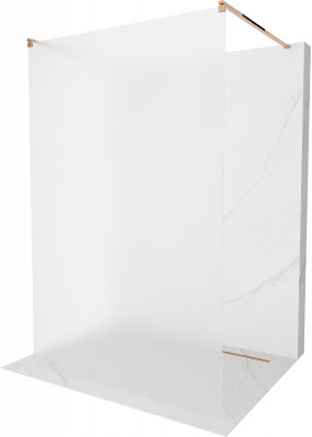Mexen Kioto Walk-In Zuhanyfal    szabadonálló  100 x 200 cm,   szatén  8 mm,  rózsa arany - 800-100-002-60-3 Walk-In Zuhanyfal