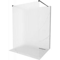 Mexen Kioto Walk-In Zuhanyfal    szabadonálló  100 x 200 cm,   szatén  8 mm,  fekete  - 800-100-002-70-3 Walk-In Zuhanyfal Walk-In Zuhanyfal 406594 Mexen