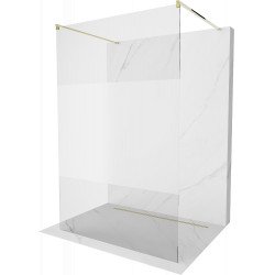 Mexen Kioto Walk-In Zuhanyfal    szabadonálló  120 x 200 cm,  átlátszó üveg/ szatén  8 mm,  arany  - 800-120-002-50-3 Walk-In Zuhanyfal Walk-In Zuhanyfal 406594 Mexen
