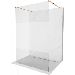 Mexen Kioto Walk-In Zuhanyfal    szabadonálló  100 x 200 cm,  átlátszó üveg/ szatén  8 mm,  rózsa arany - 800-100-002-60-3 Walk-In Zuhanyfal Walk-In Zuhanyfal 406594 Mexen