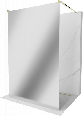 Mexen Kioto Walk-In Zuhanyfal    szabadonálló  100 x 200 cm,  tükör üveg  ,  arany  - 800-100-002-50-5 Walk-In Zuhanyfal