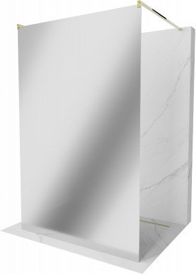 Mexen Kioto Walk-In Zuhanyfal    szabadonálló  100 x 200 cm,  tükör üveg  ,  arany  - 800-100-002-50-5 Walk-In Zuhanyfal