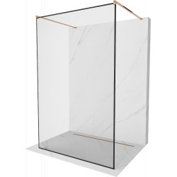 Mexen Kioto Walk-In Zuhanyfal    szabadonálló  100 x 200 cm,  átlátszó üveg/ fekete    8 mm,  rózsa arany - 800-100-002-60-7 Walk-In Zuhanyfal Walk-In Zuhanyfal 406594 Mexen