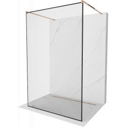 Mexen Kioto Walk-In Zuhanyfal    szabadonálló  120 x 200 cm,  átlátszó üveg/ fekete    8 mm,  rózsa arany - 800-120-002-60-7 Walk-In Zuhanyfal Walk-In Zuhanyfal 406594 Mexen