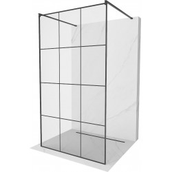 Mexen Kioto Walk-In Zuhanyfal    szabadonálló  100 x 200 cm,  átlátszó üveg/ fekete    8 mm,  fekete  - 800-100-002-70-7 Walk-In Zuhanyfal Walk-In Zuhanyfal 406594 Mexen