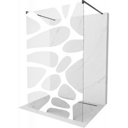 Mexen Kioto Walk-In Zuhanyfal    szabadonálló  100 x 200 cm,  átlátszó üveg/fehér   8 mm,  fekete  - 800-100-002-70-9 Walk-In Zuhanyfal Walk-In Zuhanyfal 406594 Mexen