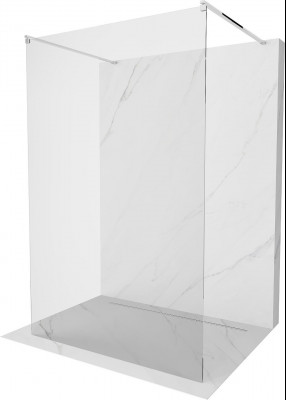 Mexen Kioto Walk-In Zuhanyfal    szabadonálló  130 x 200 cm,  átlátszó üveg 8 mm, króm - 800-130-002-01-0 Walk-In Zuhanyfal