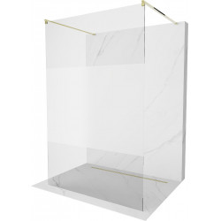 Mexen Kioto Walk-In Zuhanyfal    szabadonálló  140 x 200 cm,  átlátszó üveg/ szatén  8 mm,  arany  - 800-140-002-50-3 Walk-In Zuhanyfal Walk-In Zuhanyfal 406594 Mexen