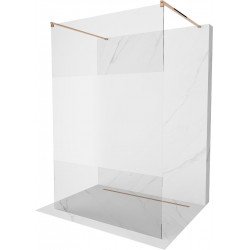 Mexen Kioto Walk-In Zuhanyfal    szabadonálló  140 x 200 cm,  átlátszó üveg/ szatén  8 mm,  rózsa arany - 800-140-002-60-3 Walk-In Zuhanyfal Walk-In Zuhanyfal 406594 Mexen