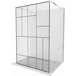 Mexen Kioto Walk-In Zuhanyfal    szabadonálló  100 x 200 cm,  átlátszó üveg/ fekete    8 mm, króm - 800-100-002-01-7 Walk-In Zuhanyfal Walk-In Zuhanyfal 406594 Mexen