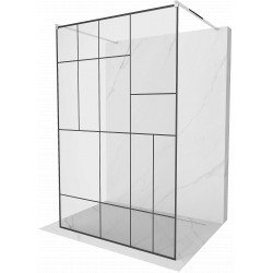 Mexen Kioto Walk-In Zuhanyfal    szabadonálló  120 x 200 cm,  átlátszó üveg/ fekete    8 mm, króm - 800-120-002-01-7 Walk-In Zuhanyfal Walk-In Zuhanyfal 406594 Mexen