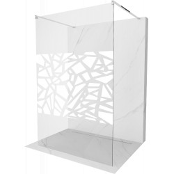 Mexen Kioto Walk-In Zuhanyfal    szabadonálló  100 x 200 cm,  átlátszó üveg/fehér   8 mm, króm - 800-100-002-01-8 Walk-In Zuhanyfal Walk-In Zuhanyfal 406594 Mexen