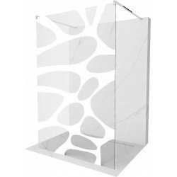 Mexen Kioto Walk-In Zuhanyfal    szabadonálló  110 x 200 cm,  átlátszó üveg/fehér   8 mm, króm - 800-110-002-01-9 Walk-In Zuhanyfal Walk-In Zuhanyfal 406594 Mexen