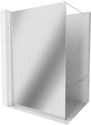Mexen Kioto Walk-In Zuhanyfal 80 x 200 cm,  tükör üveg   8 mm,  fehér  - 800-080-101-20-5 Walk-In Zuhanyfal