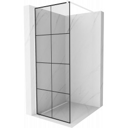 Mexen Kioto Walk-In Zuhanyfal 80 x 200 cm,  átlátszó üveg/ fekete    8 mm,  fehér  - 800-080-101-20-7 Walk-In Zuhanyfal Walk-In Zuhanyfal 406594 Mexen