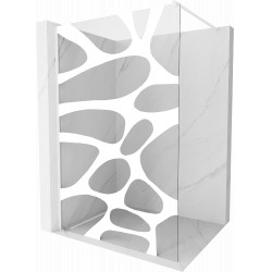 Mexen Kioto Walk-In Zuhanyfal 120 x 200 cm,  átlátszó üveg/fehér   8 mm,  fehér  - 800-120-101-20-9 Walk-In Zuhanyfal Walk-In Zuhanyfal 406594 Mexen