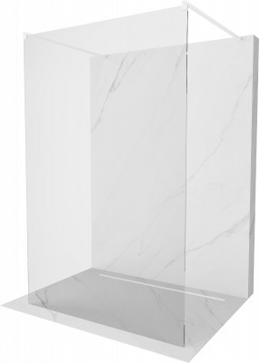 Mexen Kioto Walk-In Zuhanyfal    szabadonálló  100 x 200 cm,  átlátszó üveg 8 mm,  fehér  - 800-100-002-20-0 Walk-In Zuhanyfal
