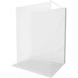 Mexen Kioto Walk-In Zuhanyfal    szabadonálló  100 x 200 cm,   szatén  8 mm,  fehér  - 800-100-002-20-3 Walk-In Zuhanyfal Walk-In Zuhanyfal 406594 Mexen