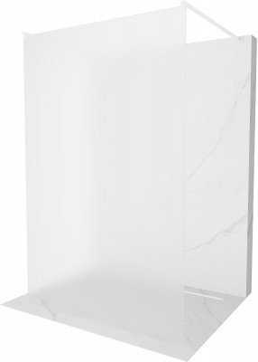 Mexen Kioto Walk-In Zuhanyfal    szabadonálló  120 x 200 cm,   szatén  8 mm,  fehér  - 800-120-002-20-3 Walk-In Zuhanyfal
