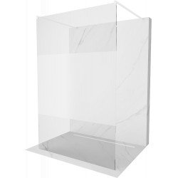Mexen Kioto Walk-In Zuhanyfal    szabadonálló  100 x 200 cm,  átlátszó üveg/ szatén  8 mm,  fehér  - 800-100-002-20-3 Walk-In Zuhanyfal Walk-In Zuhanyfal 406594 Mexen