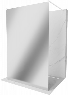 Mexen Kioto Walk-In Zuhanyfal    szabadonálló  100 x 200 cm,  tükör üveg   8 mm,  fehér  - 800-100-002-20-5 Walk-In Zuhanyfal