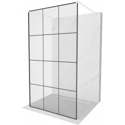 Mexen Kioto Walk-In Zuhanyfal    szabadonálló  120 x 200 cm,  átlátszó üveg/ fekete    8 mm,  fehér  - 800-120-002-20-7 Walk-In Zuhanyfal Walk-In Zuhanyfal 406594 Mexen
