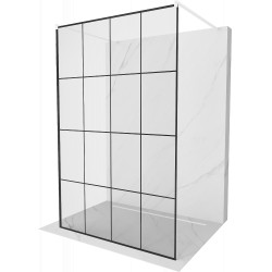 Mexen Kioto Walk-In Zuhanyfal    szabadonálló  140 x 200 cm,  átlátszó üveg/ fekete    8 mm,  fehér  - 800-140-002-20-7 Walk-In Zuhanyfal Walk-In Zuhanyfal 406594 Mexen