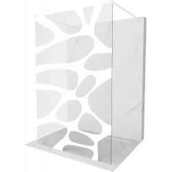 Mexen Kioto Walk-In Zuhanyfal    szabadonálló  100 x 200 cm,  átlátszó üveg/fehér   8 mm,  fehér  - 800-100-002-20-9 Walk-In Zuhanyfal Walk-In Zuhanyfal 406594 Mexen