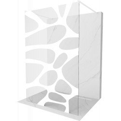 Mexen Kioto Walk-In Zuhanyfal    szabadonálló  110 x 200 cm,  átlátszó üveg/fehér   8 mm,  fehér  - 800-110-002-20-9 Walk-In Zuhanyfal Walk-In Zuhanyfal 406594 Mexen