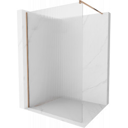 Mexen Kioto Walk-In Zuhanyfal 80 x 200 cm, intim csikos üveg 8 mm,  rózsa arany - 800-080-101-60-0 Walk-In Zuhanyfal Walk-In Zuhanyfal 406594 Mexen