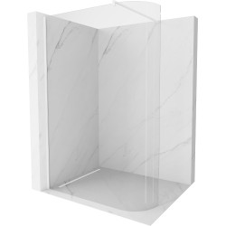 Mexen Kioto Walk-In Zuhanyfal  íves  140 x 200 cm,  átlátszó üveg 8 mm,  fehér  - 800-140-101-20-0 Walk-In Zuhanyfal Walk-In Zuhanyfal 406594 Mexen