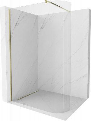 Mexen Kioto Walk-In Zuhanyfal  íves  150 x 200 cm,  átlátszó üveg 8 mm,  arany  - 800-150-101-50-0 Walk-In Zuhanyfal