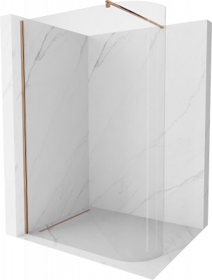 Mexen Kioto Walk-In Zuhanyfal  íves  150 x 200 cm,  átlátszó üveg 8 mm,  rózsa arany - 800-150-101-60-0 Walk-In Zuhanyfal