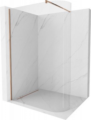 Mexen Kioto Walk-In Zuhanyfal  íves  160 x 200 cm,  átlátszó üveg 8 mm,  rózsa arany - 800-160-101-60-0 Walk-In Zuhanyfal