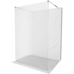 Mexen Kioto Walk-In Zuhanyfal    szabadonálló  100 x 200 cm, intim csikos üveg 8 mm, króm - 800-100-002-01-0 Walk-In Zuhanyfal Walk-In Zuhanyfal 406594 Mexen