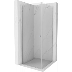 Mexen Pretoria Zuhanykabin nyíló ajtóval   80 x 80 cm,  átlátszó üveg, króm - 852-080-080-01-00 Nyiló ajtós Nyiló ajtós 406594 Mexen
