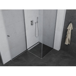 Mexen Pretoria Zuhanykabin nyíló ajtóval   80 x 80 cm,  átlátszó üveg, króm - 852-080-080-01-00 Nyiló ajtós
