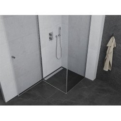 Mexen Pretoria Zuhanykabin nyíló ajtóval   80 x 80 cm,  átlátszó üveg, króm - 852-080-080-01-00 Nyiló ajtós