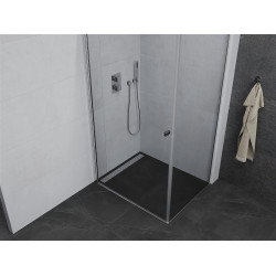 Mexen Pretoria Zuhanykabin nyíló ajtóval   80 x 90 cm,  átlátszó üveg, króm - 852-080-090-01-00 Nyiló ajtós
