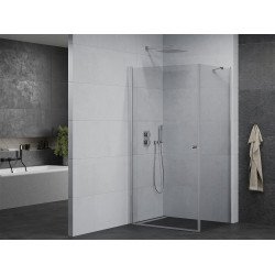 Mexen Pretoria Zuhanykabin nyíló ajtóval   80 x 100 cm,  átlátszó üveg, króm - 852-080-100-01-00 Nyiló ajtós